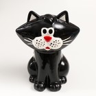Копилка керамика "Чёрный котик" 13х11,5х16,5 см - Фото 5