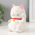 Копилка керамика "Белый кот Манэки-нэко" 10х10х14,5 см - Фото 4