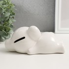 Копилка керамика "Спящий белый слонёнок" 16х8х7,5 см - фото 9075292