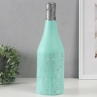 Копилка керамика "Бутылка шампанского" мятная 9,5х9,5х30 см - фото 9075335