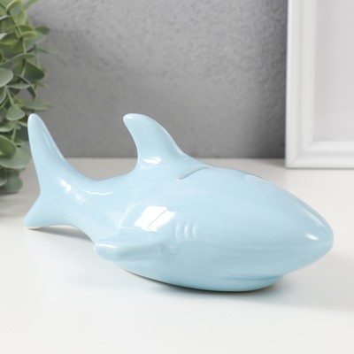 Копилка керамика "Голубая акула" 24,5х12,5х11 см