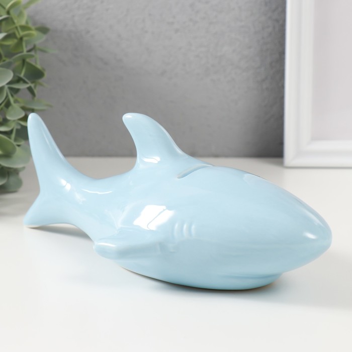 Копилка керамика "Голубая акула" 24,5х12,5х11 см - Фото 1