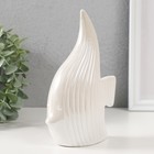 Копилка керамика "Рыбка скалярия" белый перламутр 12,5х6,3х18 см - фото 9075383