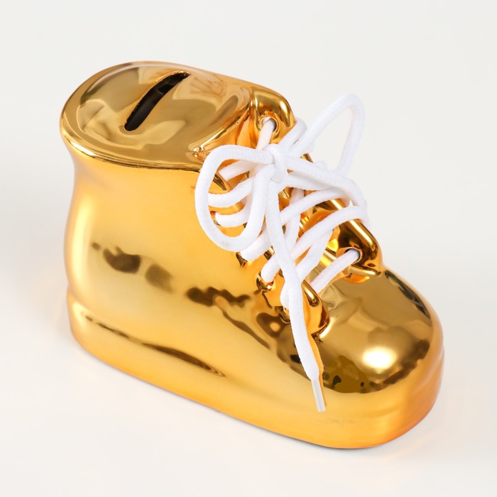 Копилка керамика "Золотой ботинок" 13х6,3х9,5 см
