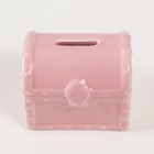 Копилка керамика "Розовый сундучок" 9,2х6,5х8 см - Фото 5