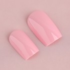 Накладные ногти «Нюд», 24 шт, клеевые пластины, форма квадрат, цвет глянцевый нежно-розовый - фото 9061046