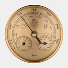 Барометр механический, метеостанция, настенный, золотая рамка, d = 13 см - Фото 2