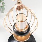 Подсвечник металл, стекло на 1 свечу d=4,5 см "Эвандер" 17,5х16,5х42 см - фото 23687554