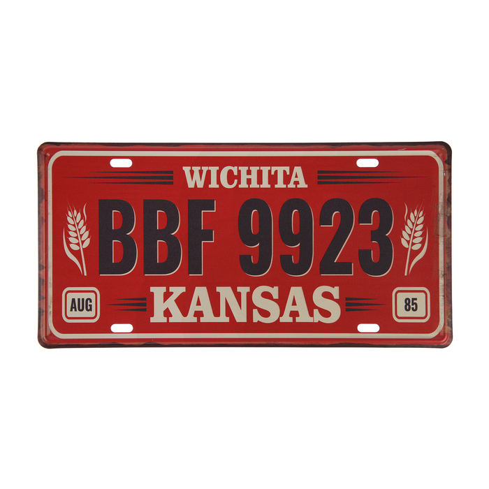 Декоративный номерной знак, "Канзас", 30×15 см