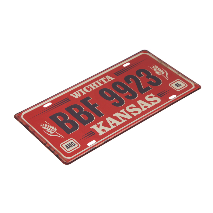 Декоративный номерной знак, "Канзас", 30×15 см