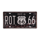 Декоративный номерной знак, "Маршрут 66", металл, 30×15 см - Фото 1