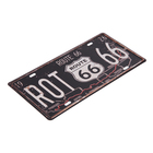 Декоративный номерной знак, "Маршрут 66", металл, 30×15 см - Фото 2