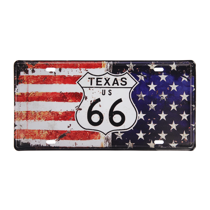 Декоративный номерной знак, "Техас 66", 30×15 см