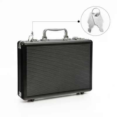 Кейс металлический, 30×21×6.5 см, чёрный