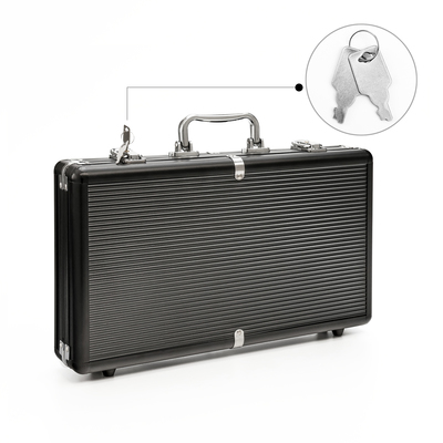 Металлический кейс, 38×21×6.5 см, черный