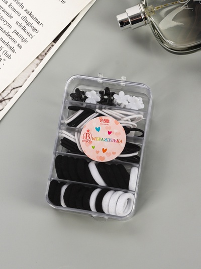 Набор для волос Выбражулька «Непоседа», зайка, 69 шт., цветочки, МИКС