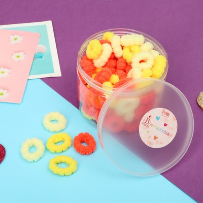 Резинки для волос Выбражулька «Крохотуля», набор 100 шт., яркость, 2 см