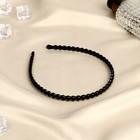 Ободок для волос "Ночка" круги, 0,8 см, чёрный - Фото 1