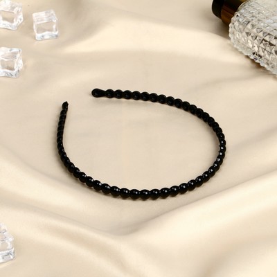Ободок для волос "Ночка" круги, 0,8 см, чёрный