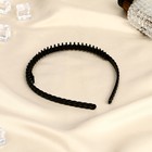 Ободок для волос "Ночка" гребень косичка, 1,8 см, чёрный - Фото 2