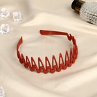 Ободок для волос «Малена», гребень, 3.8 см, чёрный - Фото 1