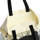 Сумка шопер без застёжки, из текстиля, бежевая - Фото 3