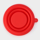 Стакан складной Доляна «Алан», силикон, 190 мл, 8,5×9 см, цвет красный - Фото 6