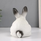Фигурка  "Кролик №1  Белый с чёрными кончиками" высота 14 см, ширина 10 см, длина 18 см. - Фото 3