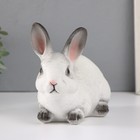 Копилка  "Кролик №1  Белый с чёрными кончиками" высота 14 см, ширина 10 см, длина 18 см. - фото 3294160