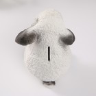 Копилка "Кролик №4 Белый с чёрными кончиками" высота 17,5 см,ширина 11,5 см, длина 11,5 см. - Фото 5
