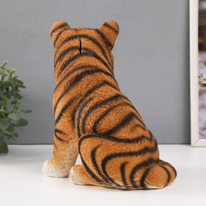 Копилка  "Тигр Рыжий" Высота 23,5 см, ширина 16 см, длина 23 см.