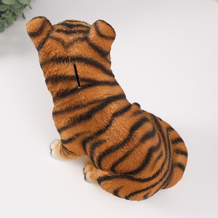 Копилка  "Тигр Рыжий" Высота 23,5 см, ширина 16 см, длина 23 см.