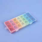 Таблетница - органайзер «Неделька», съёмные ячейки, утро/день/вечер, 19,2 × 8,5 × 2,1 см, 7 контейнеров по 3 секции, разноцветная - Фото 6