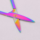 Ножницы маникюрные, прямые, широкие, 8,8 см, цвет хамелеон - Фото 3