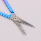 Ножницы маникюрные, прямые, узкие, 8,8 см, цвет хамелеон - Фото 3