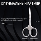 Ножницы маникюрные «Premium», прямые, узкие, 9,5 см, на блистере, цвет серебристый - Фото 3