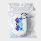 Мочалка детская для купания Доляна «Енот», детская, 12×8 см, голубая - Фото 6