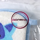Мочалка детская для купания Доляна «Енот», детская, 12×8 см, голубая - Фото 7