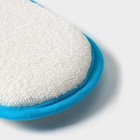 Мочалка детская для купания Доляна «Заяц», 12×8 см, цвет синий - Фото 4