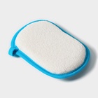 Мочалка детская для купания Доляна «Заяц», 12×8 см, цвет синий - Фото 4