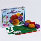 Цветы своими руками из помпонов «Весенний букет», набор для творчества - Фото 2