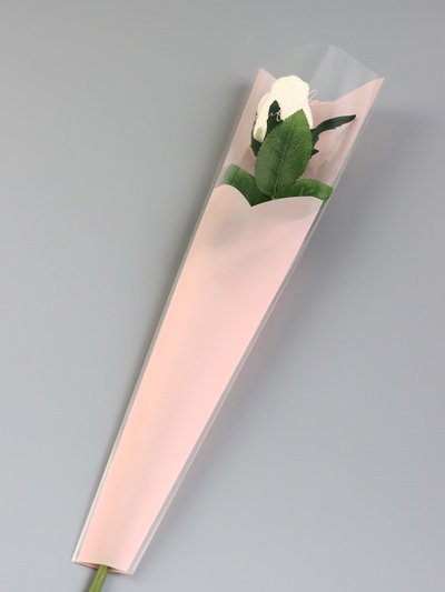 Пакет конус для цветов, «Уверенность», 12.5+4×45 см, розовый