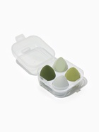 Спонжи для макияжа, набор - 4 шт., увеличиваются при намокании, цвет зелёный - Фото 2