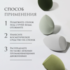 Спонжи для макияжа, набор - 4 шт., увеличиваются при намокании, цвет зелёный - Фото 3