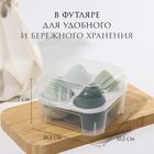 Спонжи для макияжа, набор - 4 шт., увеличиваются при намокании, цвет зелёный - Фото 6