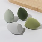 Спонжи для макияжа, набор - 4 шт., увеличиваются при намокании, цвет зелёный - Фото 8