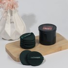 Спонжи для макияжа PINNEAPPLE, набор - 7 шт., d=5.5 см, с держателем, в футляре, цвет изумрудный - Фото 6