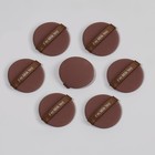 Спонжи для макияжа MILK TEA, набор - 7 шт., d=5.5 см, с держателем, в футляре, коричневые - Фото 8