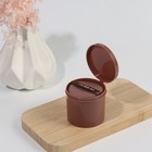 Спонжи для макияжа MILK TEA, набор - 7 шт., d=5.5 см, с держателем, в футляре, коричневые - Фото 9