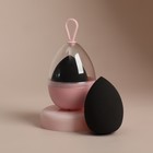 Спонж для макияжа «Капля», 6×4 см, увеличивается при намокании, в футляре, чёрный - Фото 7